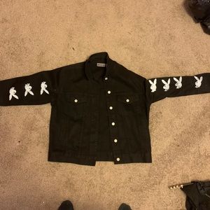 Custom Black Jean Jacket